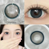 Gaeaspace  -  1 Pair Yearly Use Blue Natural Contact Lenses for Eyes Beauty Color Spectacle Lens Comestic Pupil Color Lens Eyes 14.5mm