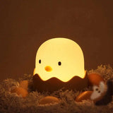 Gaeaspace  -  Eggshell Chicken Night Light Cartoon LED Light Bedroom Children Touch Adjustable Light Rechargeable Warm Light Atmosphere Light