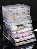 Gaeasapce  -  Jewelry Storage Box Multi-layer Nail Art Gems Rhinestone Storage Container Case Classification Drawer Jewelry Display Rack