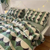 Gaeaspace  -  Ins Nordic Butterfly Bedding Set Flat Bed Sheet Duvet Cover Twin Full Queen Nordic Bed Linen Boy Girl Bedding Sets