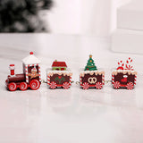 Gaeaspace  -  Wooden/Plastic Train Christmas Ornament Merry Christmas Decoration For Home Xmas Gifts Noel Natal Navidad New Year