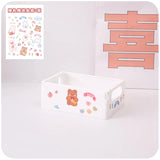 Gaeaspace  -  Cute Desktop Folding Storage Box Organizer Plastic Foldable Box Cosmetics Makeup Organize Storage Basket Toys Storage Box Kawaii