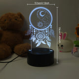 Gaeaspace  -  1pc  Dream catcher 3D Night Light, 3D Optical Illusion Lamp With Touch, 7-Color Changing Ambient Light For Bedroom