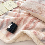 Gaeaspace  -  Fashion Entry Luxury Teddy Velvet Rabbit Blanket Thickened Lunch Break Air Conditioning Blanket Modern Simple Household Blanket