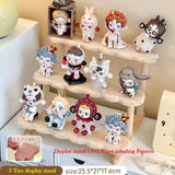 Gaeaspace  -  Wooden Display Riser Stand Organizer Shelf Stand for Figures Pop Mart Figure Display Cabinet Cute Dolls Storage Rack Decoration