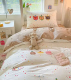 Gaeaspace  -  Cute colorful bear cake bedding set 1.2 1.5 1.8 2.0,twin full queen king cotton home textile bed sheet pillow case quilt cover