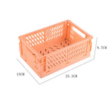 Gaeaspace  -  Creative Foldable Storage Boxes Student Desktop Collapsible Crate Organizer Tape Stationery Cosmetic Rack Folding Storage Basket