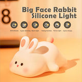 Gaeaspace  -  LED Night Light cute Rabbit Animal Cartoon Silicone Lamp Dimmable USB Rechargeable For Children kids bedroom gift Sleeping light