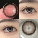 Gaeaspace  -  2PCs/Pair 10 Tone New Lenses Color Contact Lenses for Eyes Natural Colored Eye Lenses Beauty Eye Color Lens Yearly Use