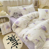 Gaeaspace  -  Printing Four Piece Set Floral Style Duvet Cover Quilt Covers Bed Linen Pillowcase Home Bedding Sets Bedroom Bed Sets Queen King