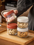 Gaeaspace  -  280ml Glass Sealed Jar Candy Nuts Coffee Bean Powder Storage Jar Tea Box Kitchen Dry Goods Storage Bottle Table Top Jewelry Box