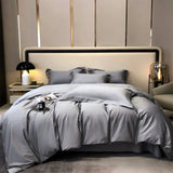 Gaeaspace  -  Pure Egyptian Cotton Bedding Sets Bed Linens Solid Color Sheet Pillowcase Duvet Cover Queen King