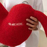 Gaeaspace  -  Heart Shaped Pillow Plush Wool Cushion Living Room Home Decor Pillows for Sofa Creative Rest Waist Throw Pillow Birthday Gifts