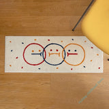 Gaeaspace  -  Smile Japanese Rugs Cute Carpet Rectangle Foot Absorbent Door Mats Decorative Carpet short Floor rug for Living Room Doormat Ent