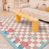 Gaeaspace  -  Ins Simple Girl Bedroom Bedside Soft Carpet Cute Cartoon Living Room Decoration Carpets Home Children's Room Baby Crawling Rugs