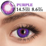 Gaeaspace  -  2PCS/Pair Purple Lenses For Eyes Anime Accessories Beauty Contact Lenses Pupils Makeup Natural Eye Color Lens Cosplay