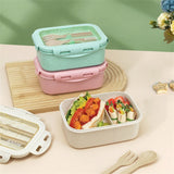 Gaeaspace  -  Wheat Straw Lunch Box Healthy BPA Free Bento Boxes Microwave Dinnerware Food Storage Container Soup Cup Lunch Box for Kids