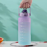 Gaeaspace  -  3pcs Set Gym Bottles with Time Graduated Space Water Cup High Capacity Portable Plastic Cups Outdoor Travel Water Bottle Set