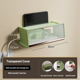 Gaeaspace  -  Wall Hanging Wireless Wifi Router Shelf Storage Box Wire Cable Storage Case Cable Power Bracket Organizer Plug Board Storage Box