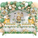 Gaeaspace  -  Jungle Animals Birthday Party Decoration Backdrop Tablecloth Balloons Wild One Baby Shower Woodland Safari Bithday Party Favor