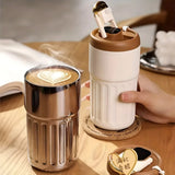 Gaeaspace  -  1pc Travel Mug With Temperature Display 15.22oz Stainless Steel Vacuum Cups Portable Coffee Cups Summer Winter Drinkware Gifts