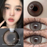 Gaeaspace  -  1Pair Lenses Cosmetic Color Contact Lenses for Eyes Beauty Pupils Blue Grey Brown Eye Color Lenses with Lens Container