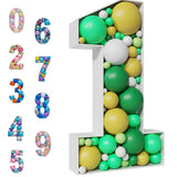 Gaeaspace  -  73/93cm Giant Number Mosaic Balloon Frame Birthday Balloon Filling Box Birthday Party Decorations Kids Anniversary Wedding Decor