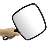 Gaeaspace  -  Handheld Mirror Professional Handheld Salon Barbers Hairdressers Mirror with Handle Practical Hand Mirror for Home (Black)