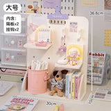 Gaeaspace  -  Desktop Hole Board Small Card Display Shelf Desk Workstation Storage Dormitory Partition Shelf Desk Organizer Stationery Holder