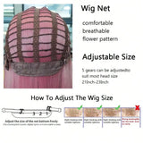 Gaeaspace  -  Women's Synthetic Cosplay Lolita Wigs With Cut Bang Blue Pink Blonde Red Long Straight Hair For Party Lady Girl