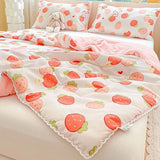 Gaeaspace  -  Baby Summer Cool Quilt Washed Cotton Infant Toddler Comforter Blanket Crib Quilt for Boys Kids Nap Quilt Air Conditioner Cover