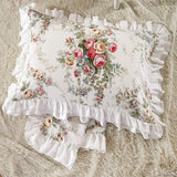 Gaeaspace  -  Pastoral Ruffle Pillow Case, Princess Pillowcases, Flower Print, Home Decor, Christmas, Hot, 2Pcs