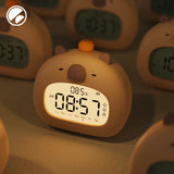 Gaeaspace  -  LED Capybara Night Light Cute Capybara Alarm Clock USB Rechargeable Timer Desktop Decoration Alarm Clock Ornaments Children Gift