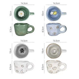 Gaeaspace  -  360ml Creative Cute Handmade 3D Snail Daisy Dog Cat Coffee Mugs Ceramic Funny Cartoon Animal Tea Milk Cups Unique Birthday Gift