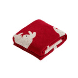 Gaeaspace  -  Cartoon Rabbit Knitted Blanket Sofa Red Blankets For Beds Bedroom Decorative Tapestry Office Nap Travel Camping Throw Blanket