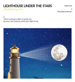 Gaeaspace  -  Moon Projection Lighthouse Night Lights Motion Sensor Dimmable Timing Ambient Night Lamp Bluetooth Music Christmas Birthday Gift