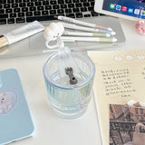 Gaeaspace  -  Kawaii Iridescent Glass Cup With Lid Straw For Coffee Water Wine Beer Juice Milk Tea Glass Cups Simple Ice Drinking Cup Gift