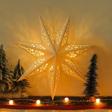 Gaeaspace  -  Hollow Star Hanging Pendants Christmas Decoration for Home Navidad Natal Noel Gifts Christmas Ornaments New Year