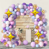 Gaeaspace  -  Rainbow Balloon Arch Garland Kit Pastel Pink Purple Confetti Balloons for Unicorn Birthday Party Decorations Baby Shower