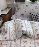 Gaeaspace  -  Fairyfair fresh flower blue rabbit bedding set,twin full queen king floral cotton home textile bed sheet pillowcase duvet cover