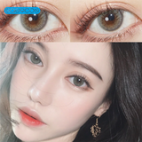 Gaeaspace  -   iris Green Colored Contact Lenses Soft For Eyes Small Beauty Pupil Myopia Prescription Degrees Yearly Natural New