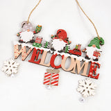 Gaeaspace  -  Gnome Santa Claus Wooden Hanging Ornament Merry Christmas Decoration for Home Door Xmas Tree Pendants Navidad New Year