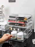 Gaeaspace  -  Acrylic Organizer for Cosmetics Makeup Organizer Clear Bathroom Storage Box Storage Drawers Jewelry Box Mask Holder Stackable