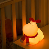 Gaeaspace  -  Cute Silicone Night Light Animal Night Light RGB Atmosphere Lamp Desktop Decoration Night Lamp Children's Christmas Deer Gift