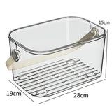 Gaeaspace  -  INS Bathroom Storage Basket Household Bedroom with Handle Skin Care Cosmetics Lipstick Storage Box Sundries Organizer Basket