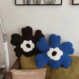 Gaeaspace  -  Ins Blue Flower Floral Daisy Pillow Back Cushion Embroidery Home Decoration for Sofa Bed Chair Living Room