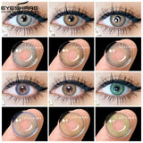 Gaeaspace  -  Natural Colored Contact Lenses For Eyes 2pcs Colored Contact Lens For Eyes Yearly Beautiful Makeup Color Contact Lense