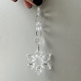 Gaeaspace  -  1 Piece Acrylic Snowflake Simulation Ice Pendants Xmas Tree Hanging Ornament Christmas Decorations for Home New Year Gift