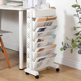 Gaeasapce  -  Movable Multi-layer Bookshelf Office Books Document Data Magazine Storage Rack Household Kitchen Cart Rack Clutter Organizer