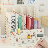 Gaeaspace  -  Kawaii Office Organization Storage Book Storage Desk Organizer File Tray Stand Box Bookends Creative Home Book Stationery Shelf